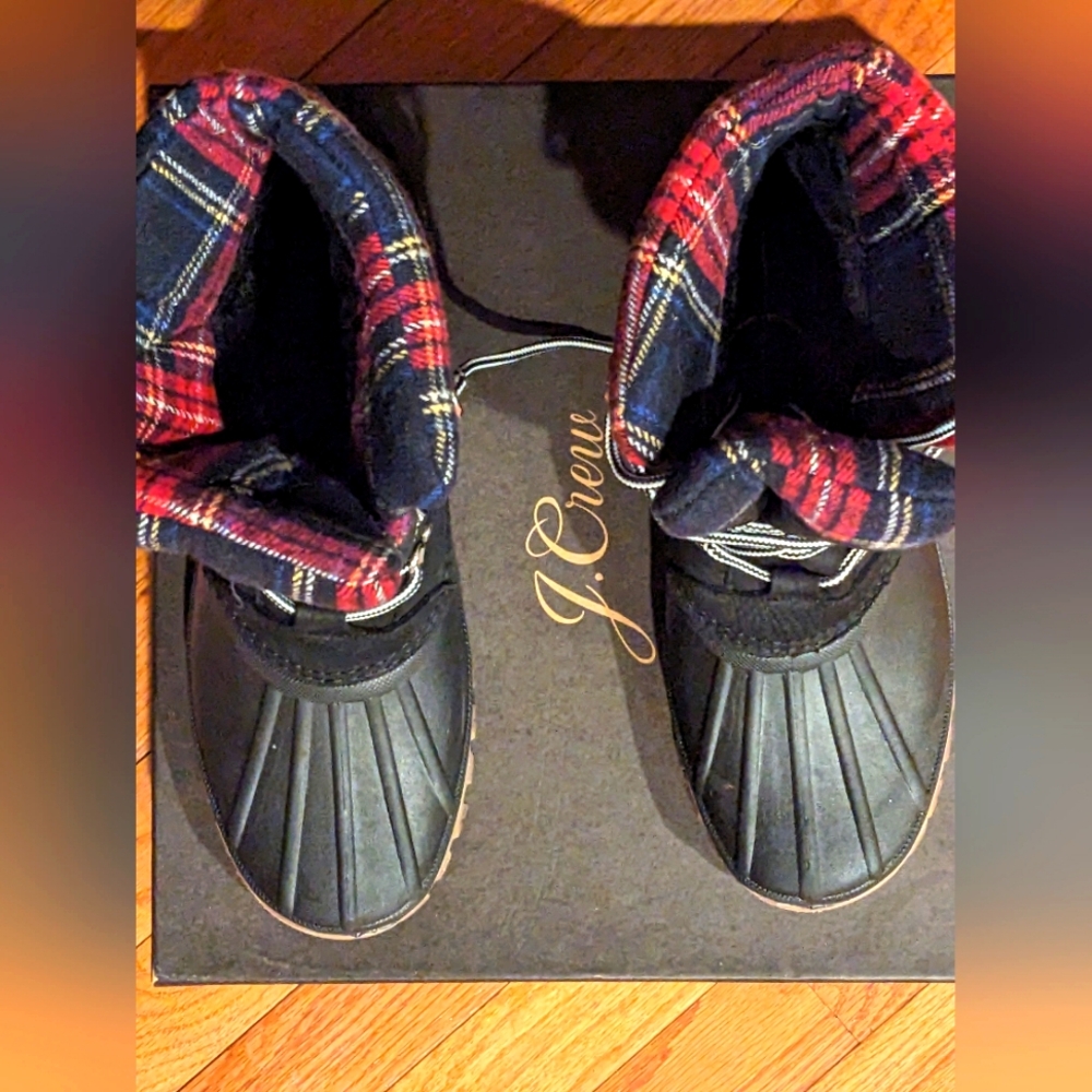 JCREW Perfect Winter Boot w/Plaid Cuff, Worn Once. Holiday '22